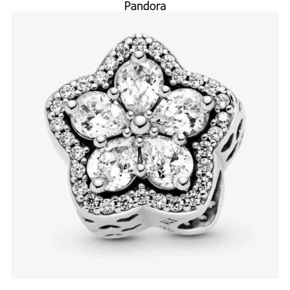 Pandora Silver Flower Bracelet Charm